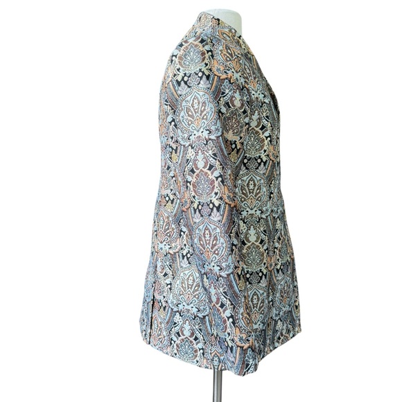 Soft Surroundings Jacket Jacquard Venezia Paisley metallic Frog Closure Sz MED - Picture 2 of 9